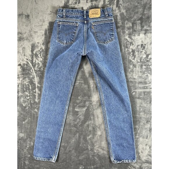 VTG Levi's 505 Orange Tab Regular Straight Leg Blue Jeans 33x34 Made In USA 1995 - Picture 2 of 10